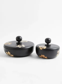 Ebony S Floral Bowl - Round Knob<Small Goods Design Sale