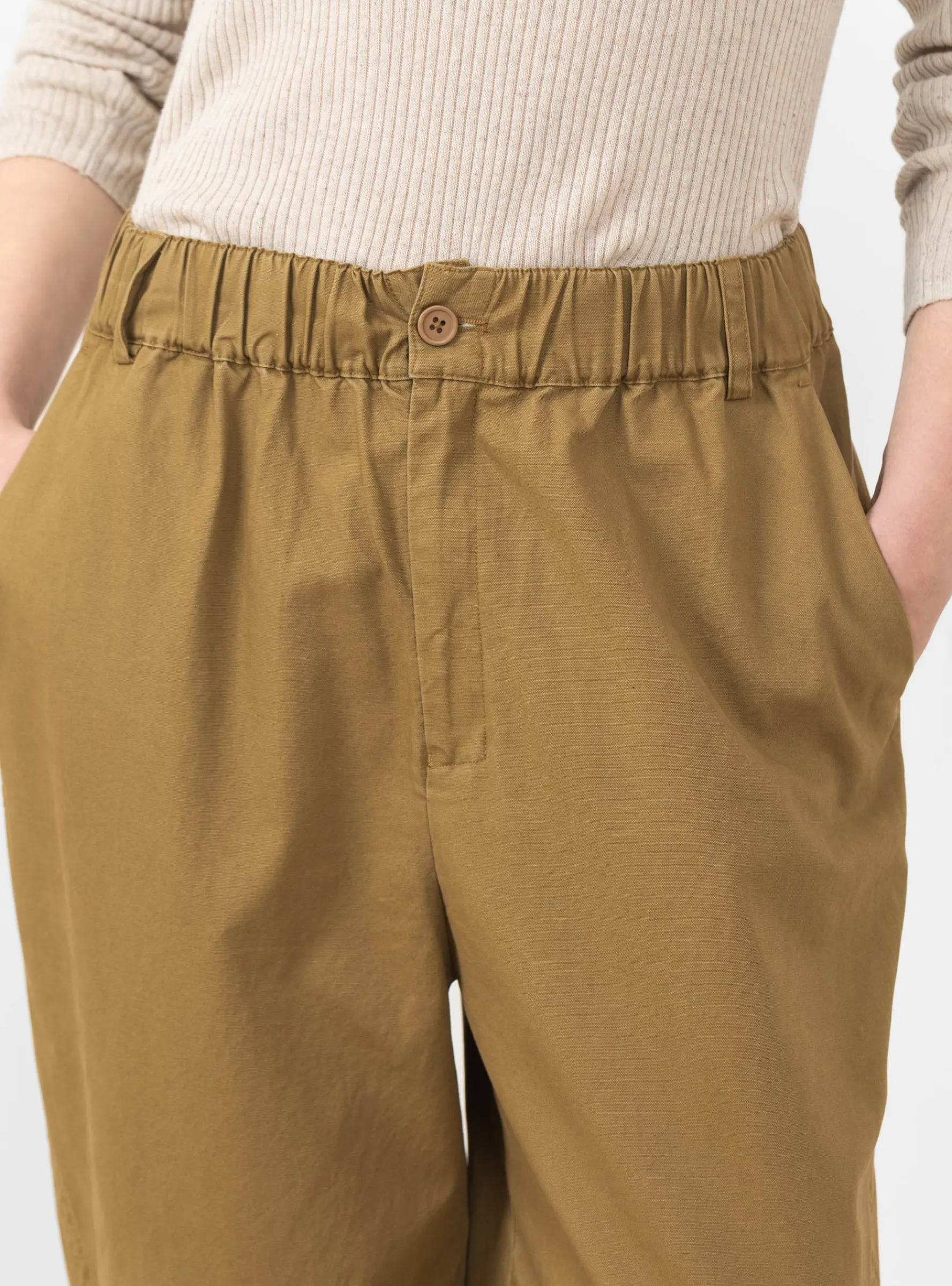 Elastic Latern Trousers, Faded Caramel<7115 by Szeki Online