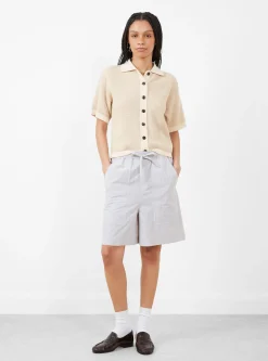 Emeric Shorts Gris Clair and Ecru<Soeur Sale
