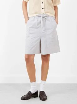 Emeric Shorts Gris Clair and Ecru<Soeur Sale