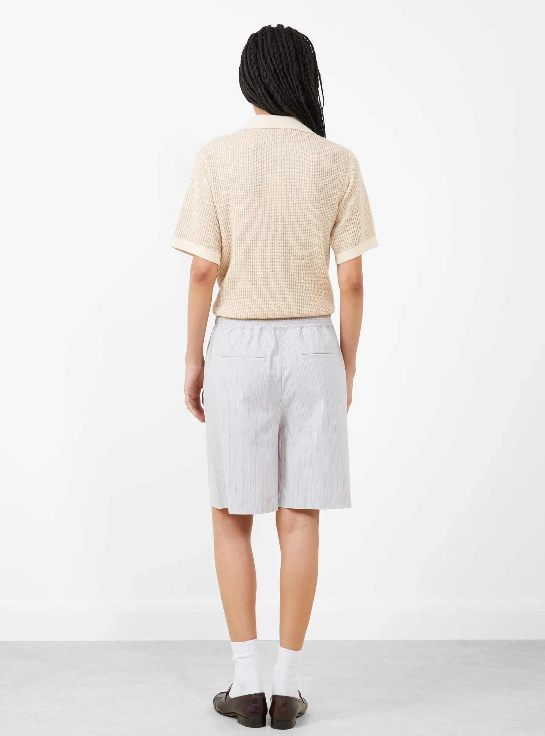 Emeric Shorts Gris Clair and Ecru<Soeur Sale