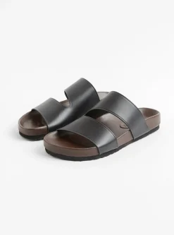 Eros Leather Sandals Noir<Soeur New