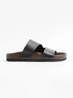 Eros Leather Sandals Noir<Soeur New
