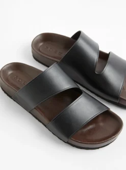 Eros Leather Sandals Noir<Soeur New