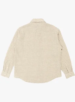 Executive Shirt Beige Structure Check<mfpen Fashion