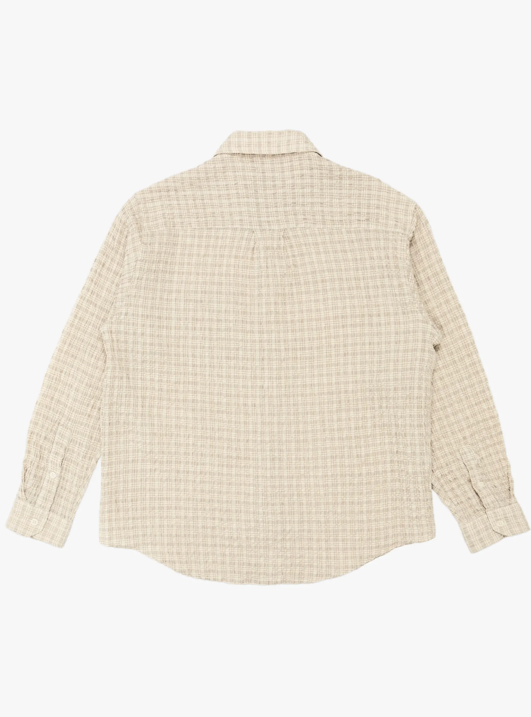 Executive Shirt Beige Structure Check<mfpen Fashion