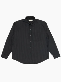 Executive Shirt Black Pinstripe<mfpen Discount