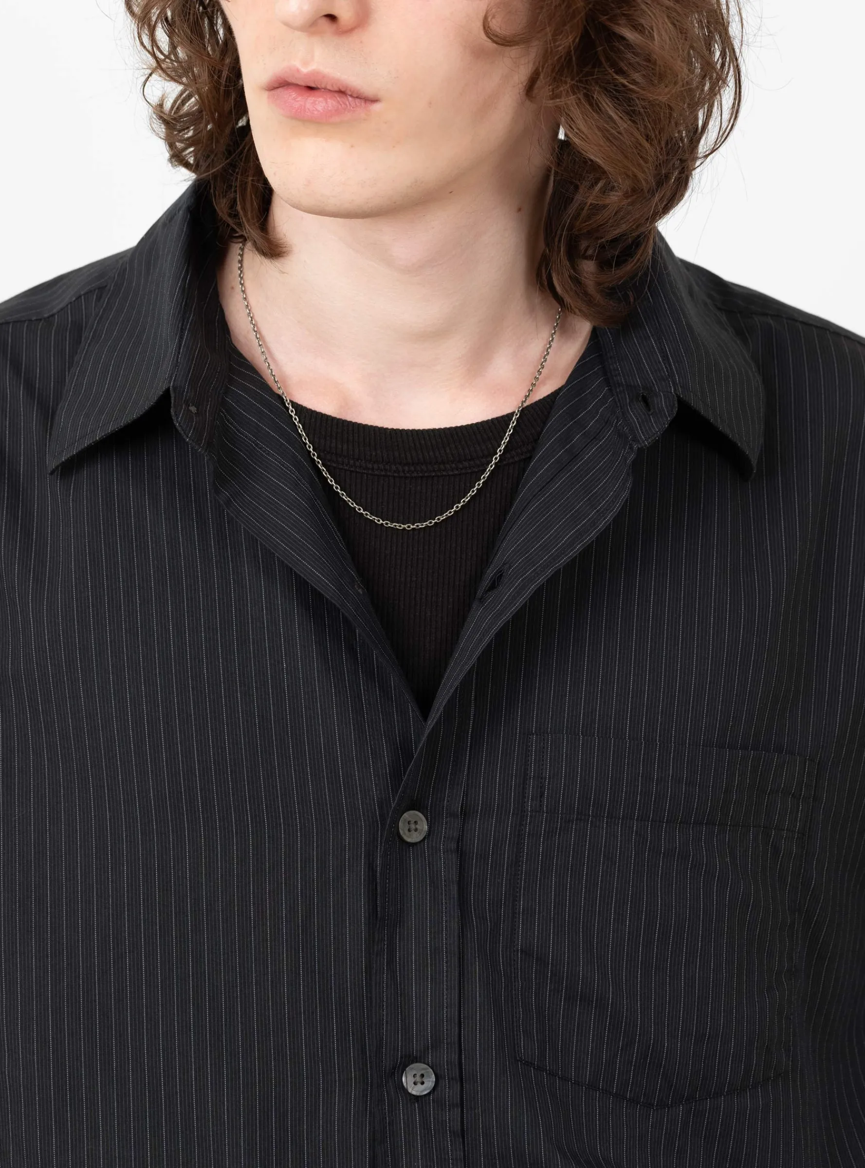 Executive Shirt Black Pinstripe<mfpen Discount