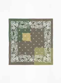 Fastcolour Selvedge Garden Patchwork Bandana Khaki<Kapital Best