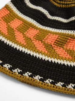 Fine Hand Knit Hat Brown Mix<Sublime Discount