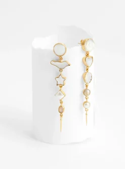 Five Charm With Victorian Drop Earrings White<Grainne Morton Best