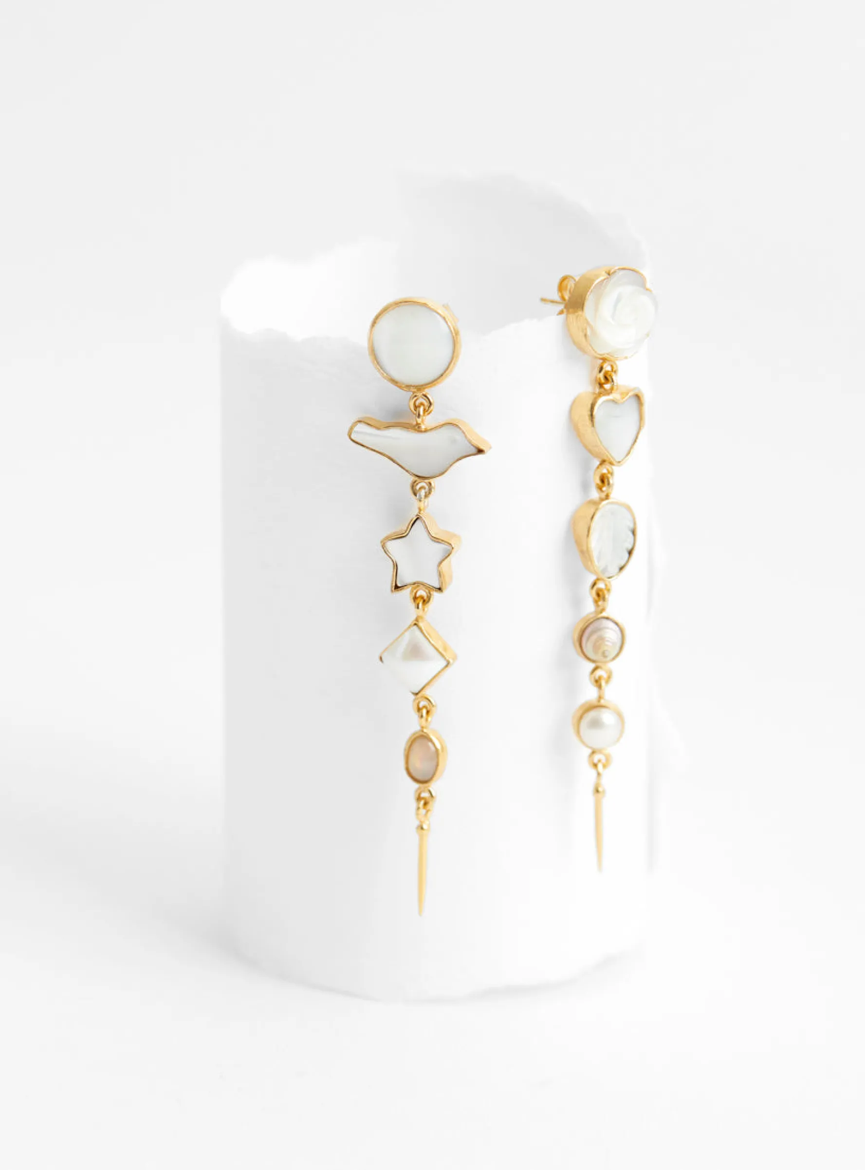 Five Charm With Victorian Drop Earrings White<Grainne Morton Best