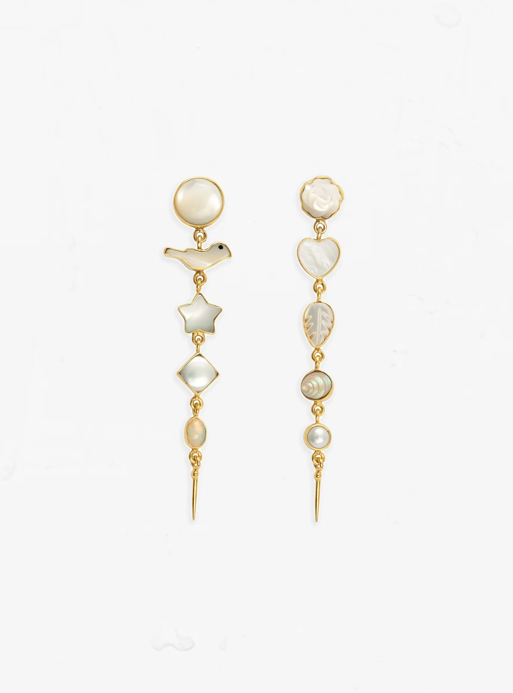 Five Charm With Victorian Drop Earrings White<Grainne Morton Best