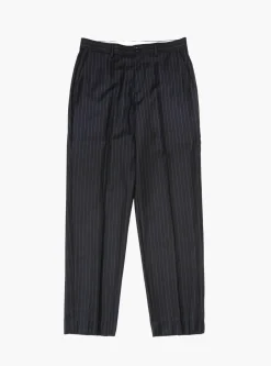 Flat Front Trouser Navy Pinstripe<Carter Young New