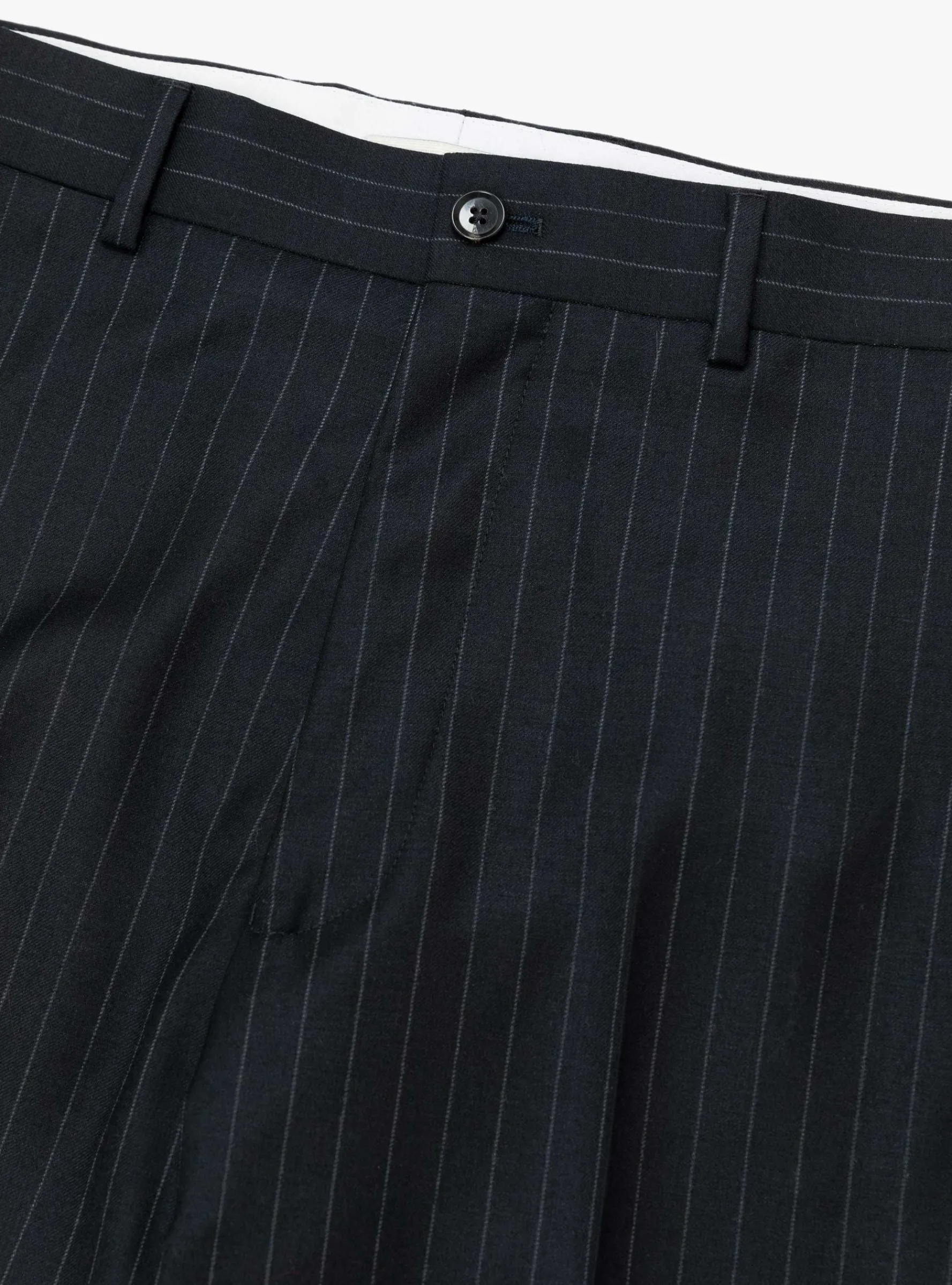 Flat Front Trouser Navy Pinstripe<Carter Young New