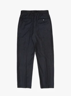Flat Front Trouser Navy Pinstripe<Carter Young New