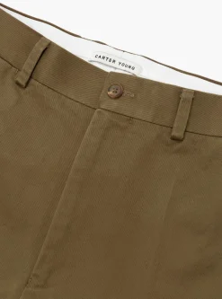 Flat Front Trouser Wood<Carter Young Discount