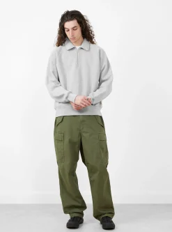 Fleece Raglan Zip Mock Grey Heather<Stüssy Clearance