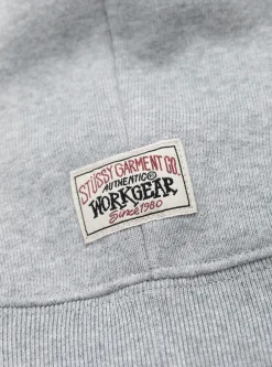 Fleece Raglan Zip Mock Grey Heather<Stüssy Clearance
