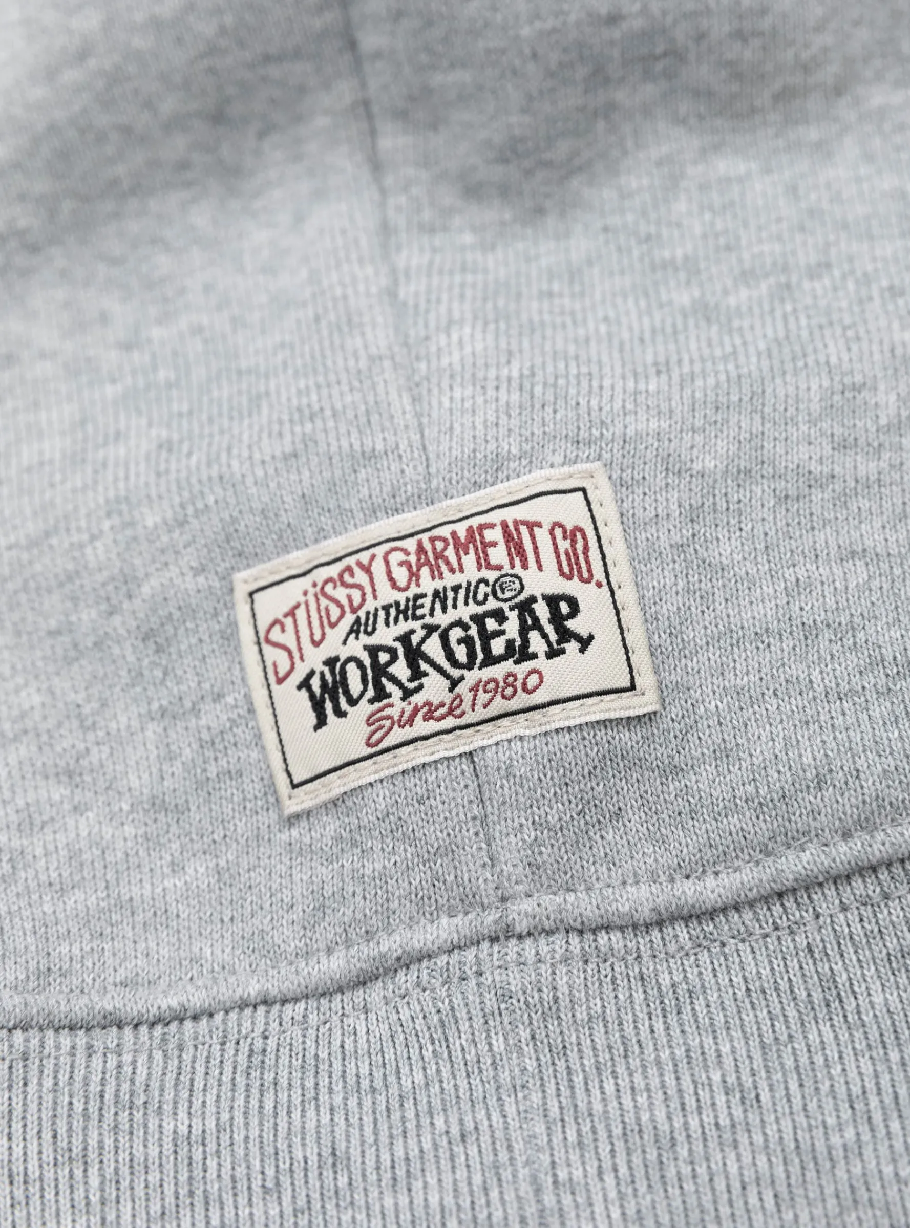 Fleece Raglan Zip Mock Grey Heather<Stüssy Clearance