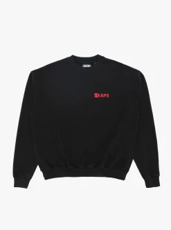 Floppy Disk Logo Crewneck Faded Black<Arnold Park Studios Discount