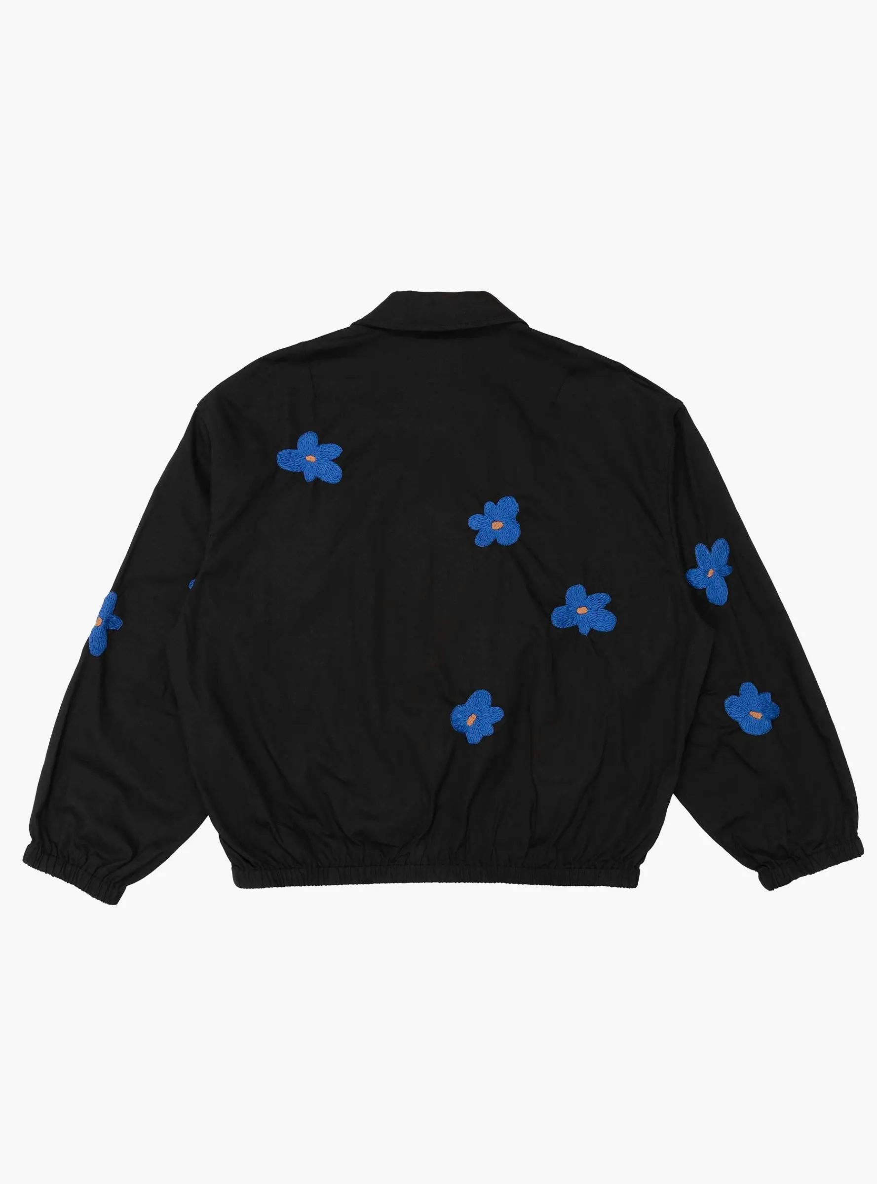 Floral Hand Embroidery Blouson Black<NOMARHYTHM TEXTILE Sale