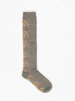 Flower Leap Socks Grey<Minä Perhonen Hot