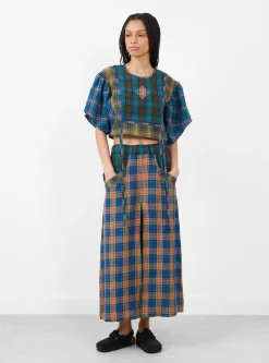 Folk Top Checkered Mix<Anntian Best