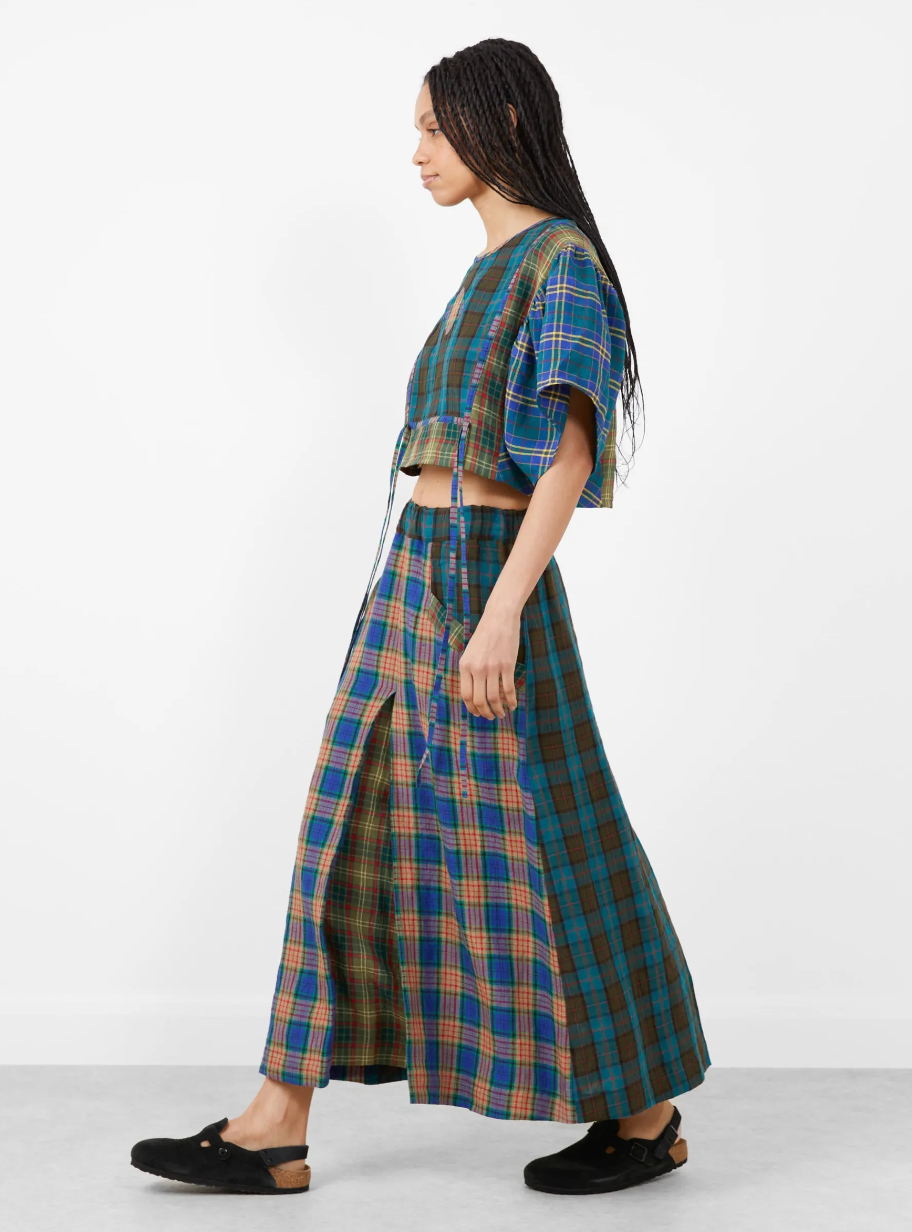 Folk Top Checkered Mix<Anntian Best