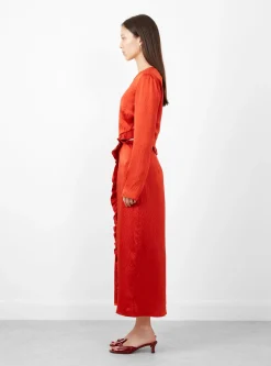 Fontes Dress Tomato<Rachel Comey Best