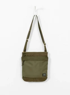 FORCE Vertical Shoulder Bag Olive Drab<Porter Yoshida & Co. Discount