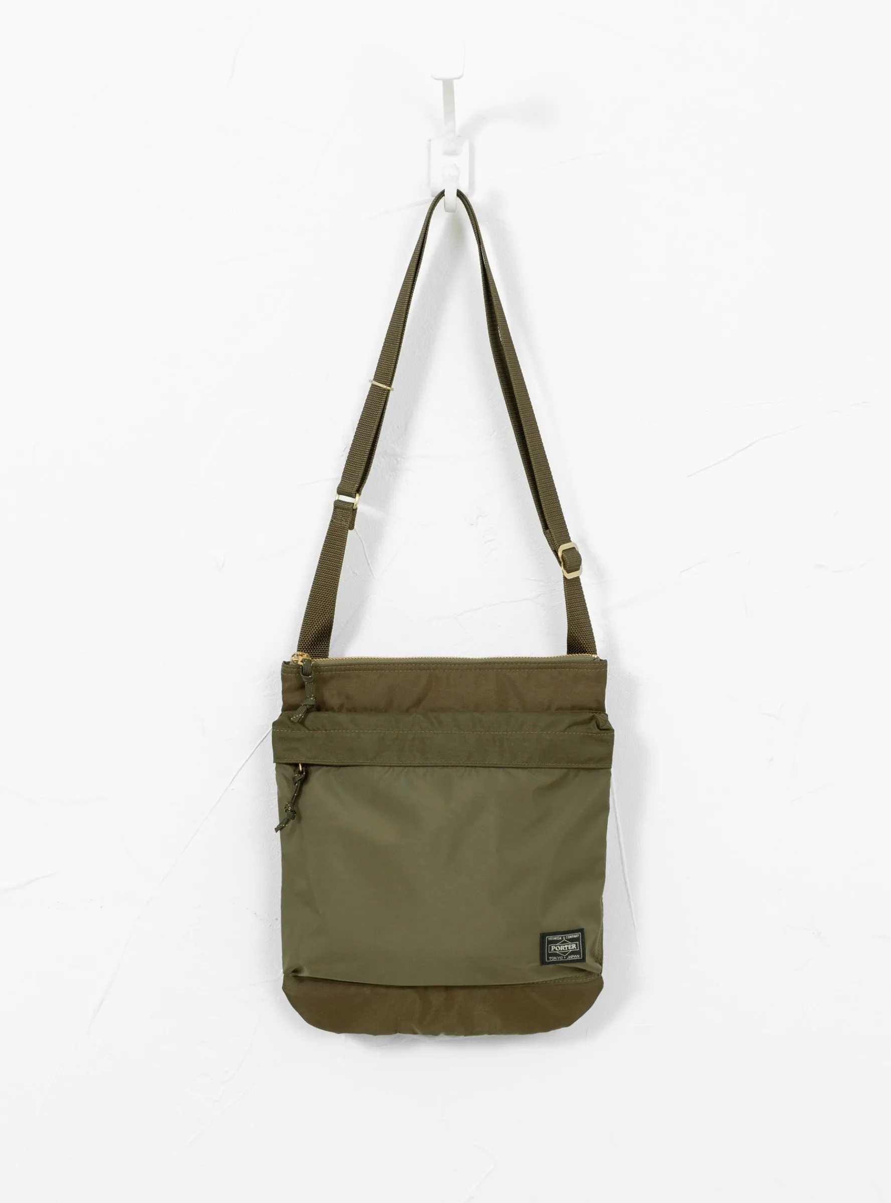 FORCE Vertical Shoulder Bag Olive Drab<Porter Yoshida & Co. Discount
