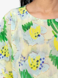 Frown Silk Blouse Spraycan White Green<Henrik Vibskov Hot