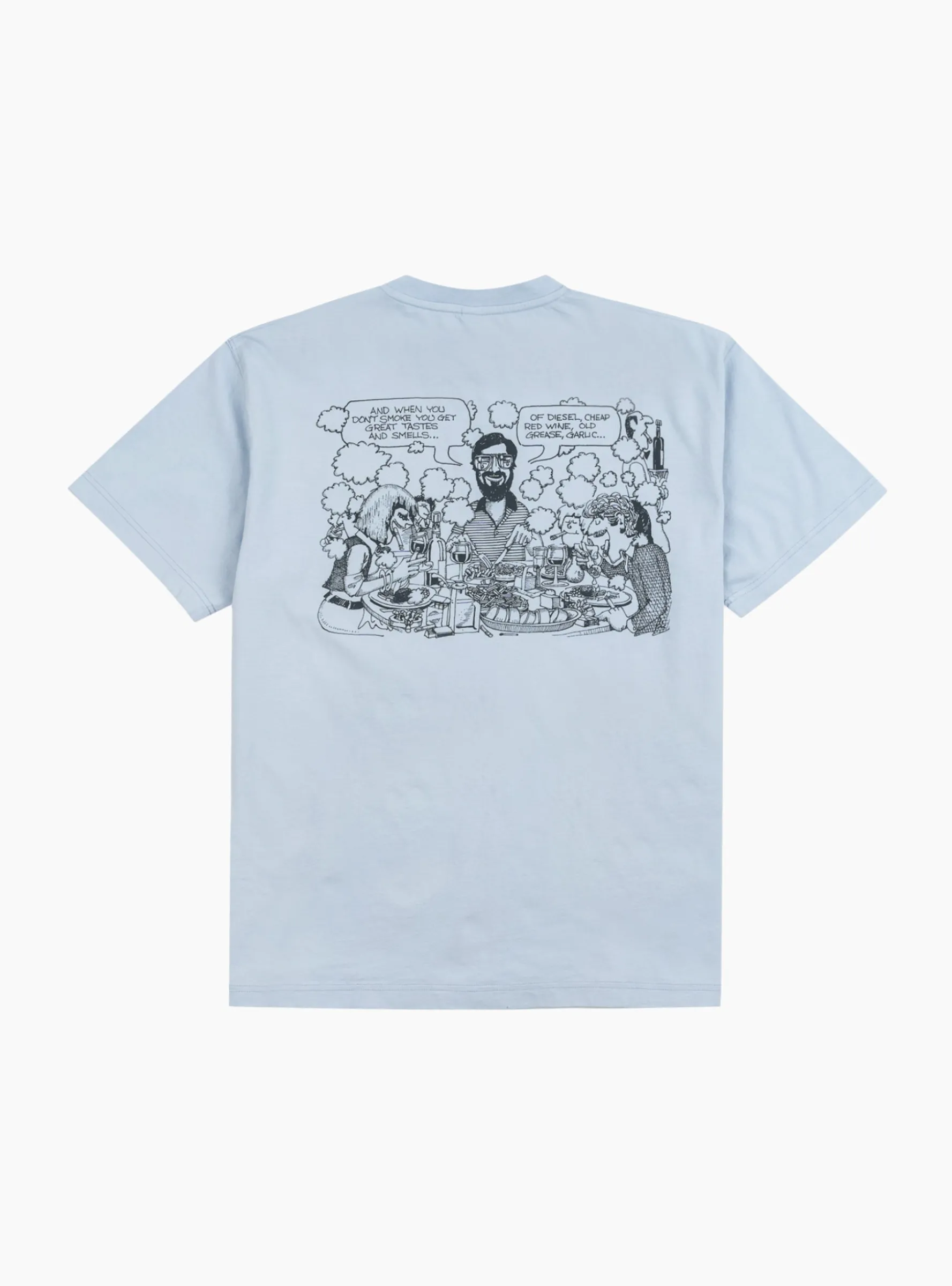 Fuming Pocket T-Shirt Ice Blue<Reception Discount