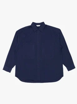 Garment-Dye Over Shirt Deep Blue<Still By Hand Online