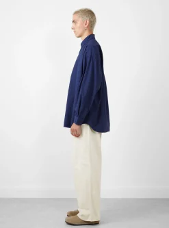Garment-Dye Over Shirt Deep Blue<Still By Hand Online