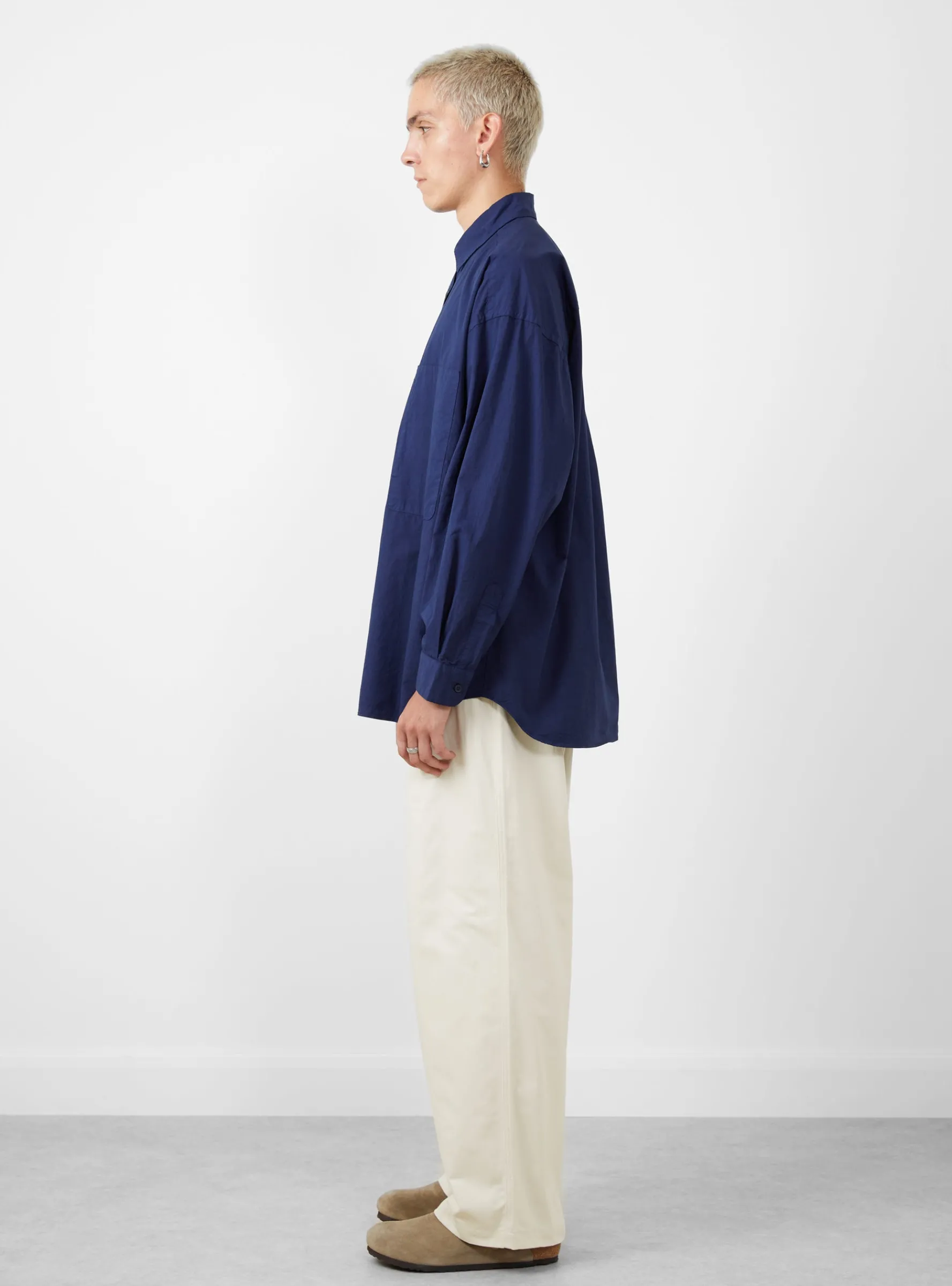 Garment-Dye Over Shirt Deep Blue<Still By Hand Online