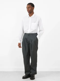 Garment-Dye 2 Tuck Pants Green Charcoal<Still By Hand Best