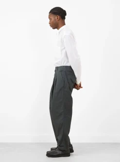 Garment-Dye 2 Tuck Pants Green Charcoal<Still By Hand Best
