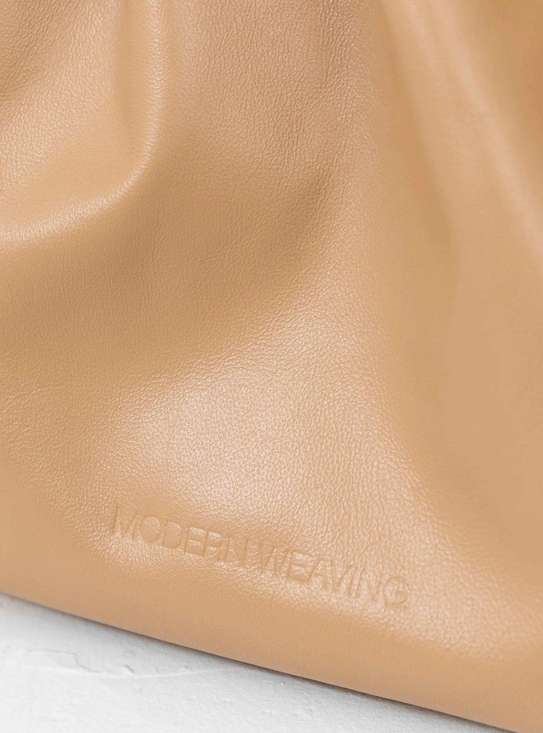 Gathered Square Bucket Bag Tan<Modern Weaving Discount