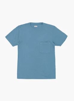 Gauze Jersey Pocket Tee Light Blue<Kapital Clearance