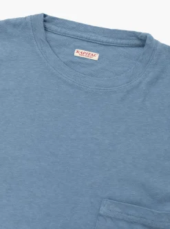 Gauze Jersey Pocket Tee Light Blue<Kapital Clearance