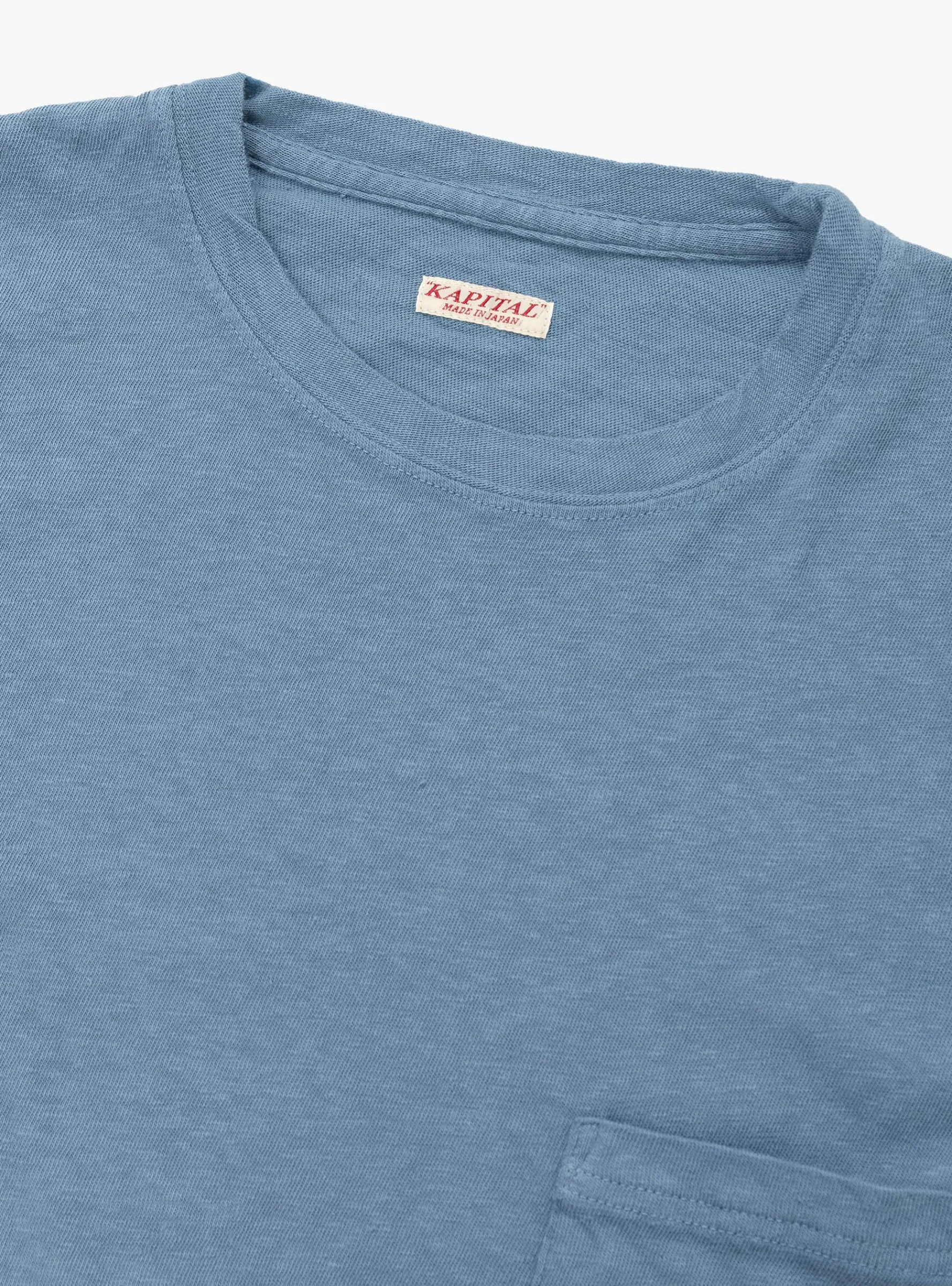 Gauze Jersey Pocket Tee Light Blue<Kapital Clearance