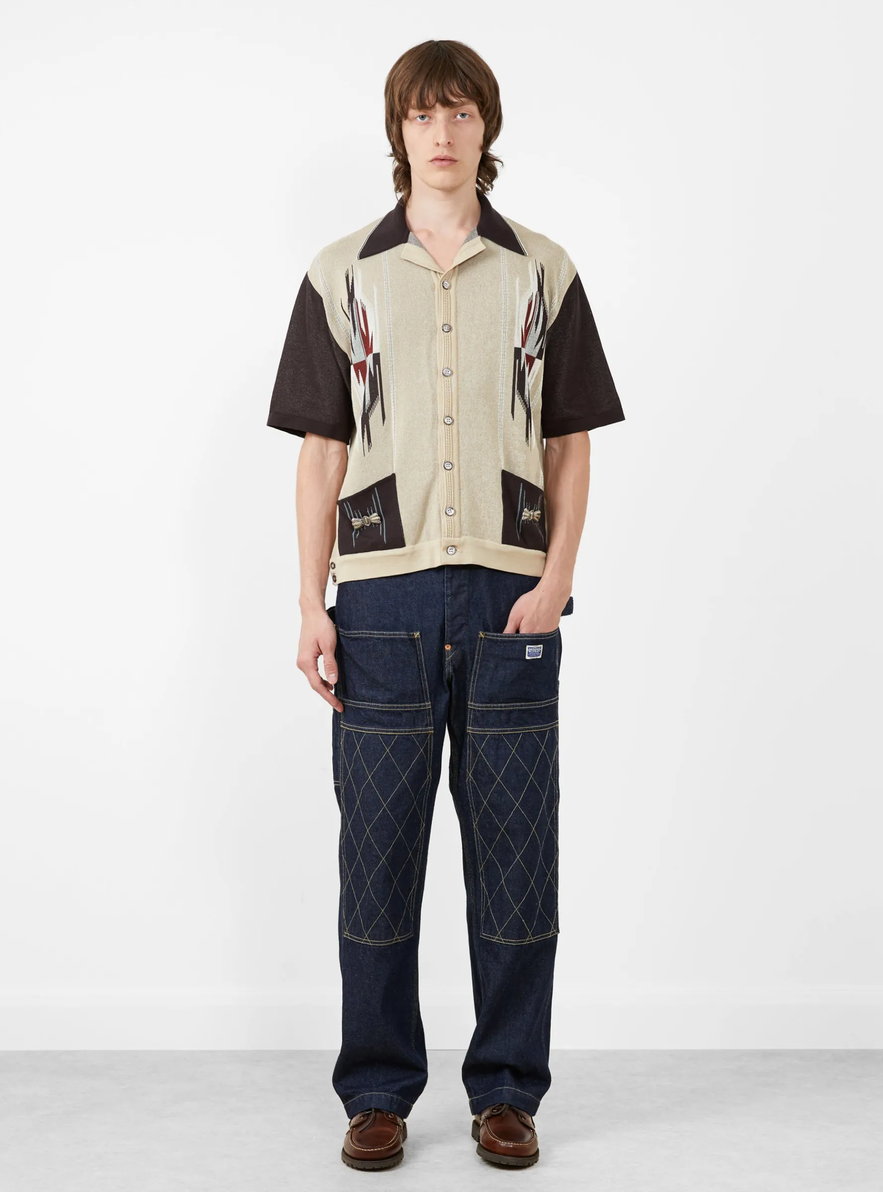 12G Cotton Knit Chimayo Aloha Polo Beige<Kapital Discount