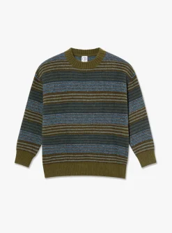George Sweater Blue Green Stripe<Polar Skate Co. New