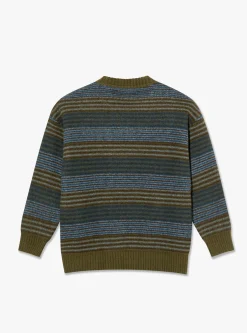 George Sweater Blue Green Stripe<Polar Skate Co. New