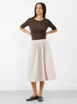 Ginny Skirt Warm Beige and White Stripe<Skall Studio Hot