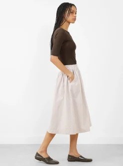 Ginny Skirt Warm Beige and White Stripe<Skall Studio Hot