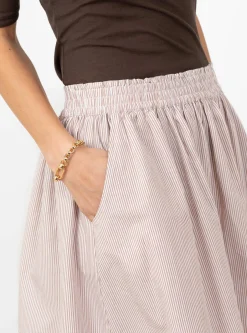 Ginny Skirt Warm Beige and White Stripe<Skall Studio Hot