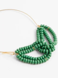 Gold Plated Brass Choker with Glass Beads Green<Helena Rohner Outlet